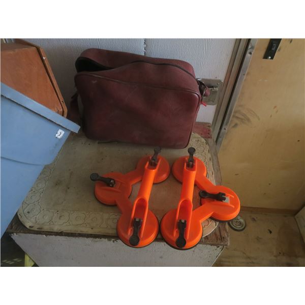 leather bag and window tools