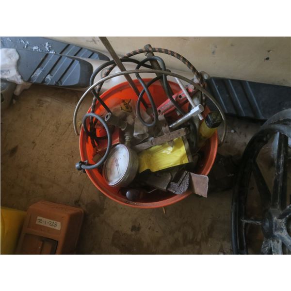 pale of assorted hardware