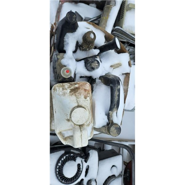 assortment of oil containers