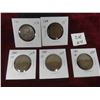 Image 1 : 5 Canada Large Cents 1916, 17, 18, 19, 20