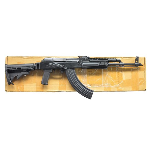 HEAVILY ACCESSORIZED ROMANIAN CAI WASR-10 RIFLE.