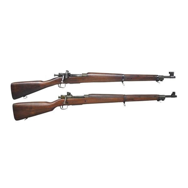 2 US WWII 1903 A3 BOLT ACTION RIFLES.