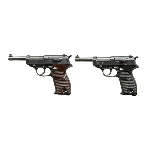2 MAUSER byf P38 SEMI-AUTO PISTOLS.