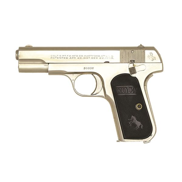 COLT MODEL 1908 HAMMERLESS POCKET AUTO PISTOL.