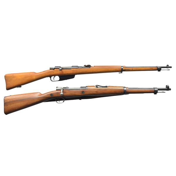 2 EUROPEAN MILITARY BOLT ACTION RIFLES.