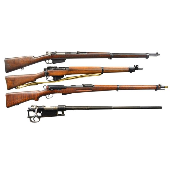 4 BOLT ACTION MILITARY RIFLES.