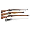 Image 1 : 4 BOLT ACTION MILITARY RIFLES.