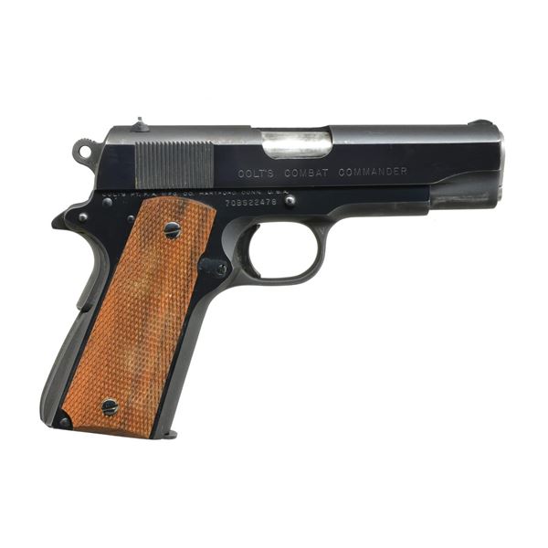 COLT SERIES 70 COMBAT COMMANDER SEMI AUTO PISTOL.