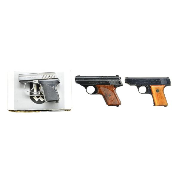 3 SMALL SEMI-AUTO PISTOLS.