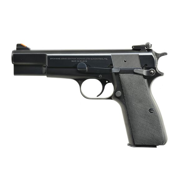 BROWNING HIGH POWER PISTOL WITH ADJUSTABLE SIGHTS.