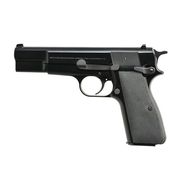 BROWNING HI POWER PISTOL WITH MATTE BLUE FINISH.