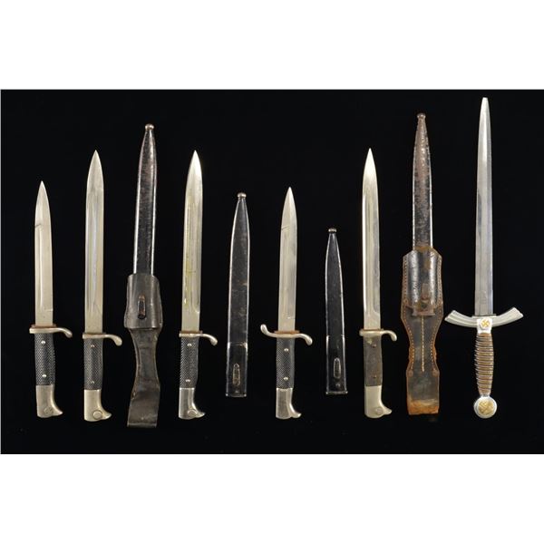 5 WWII GERMAN DRESS BAYONETS & 1 1ST MODEL