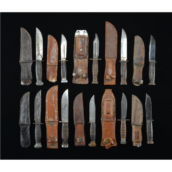 10 US MILITARY FIGHTING KNIVES.