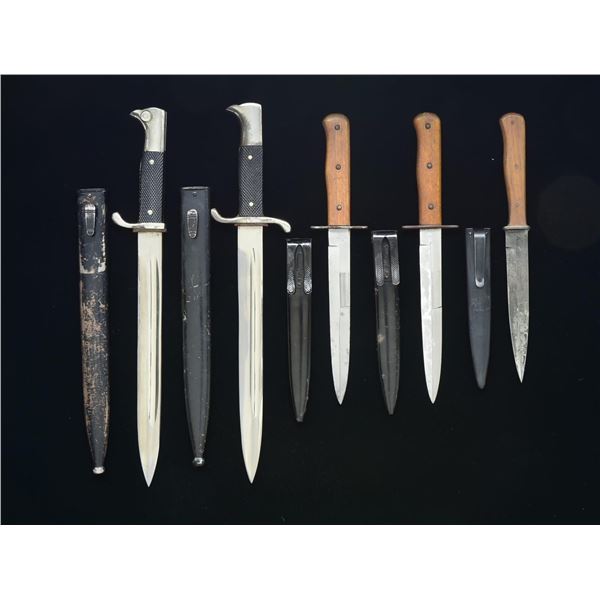 5 WWII GERMAN EDGED WEAPONS.