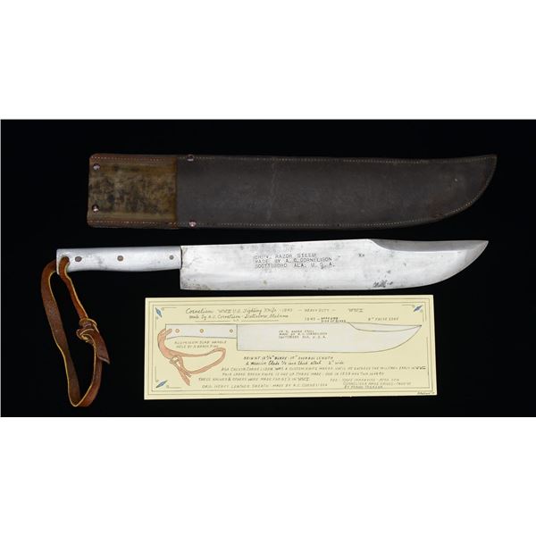 MASSIVE WWII CUSTOM MADE BUSH/FIGHTING KNIFE DATED