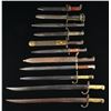 Image 1 : 11 EUROPEAN BAYONETS & 1 FIGHTING KNIFE.