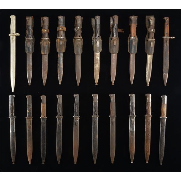 20 MOSTLY MAUSER K98 BAYONETS.