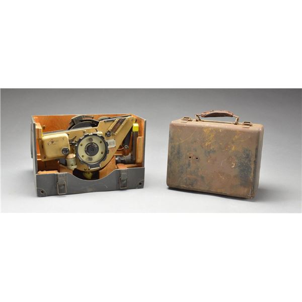WWII GERMAN OCTANT & EMPTY EQUIPMENT CASE.