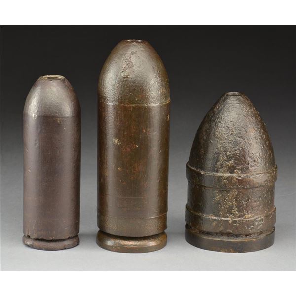 3 CIVIL WAR CONFEDERATE & UNION INERT ARTILLERY