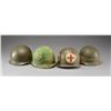 Image 1 : 4 WWII US M1 HELMETS.