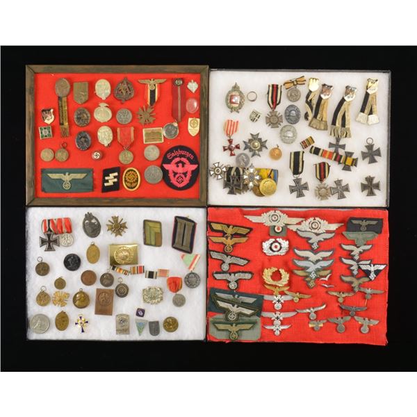 LARGE GROUP OF WWI & WWII GERMAN BADGES,