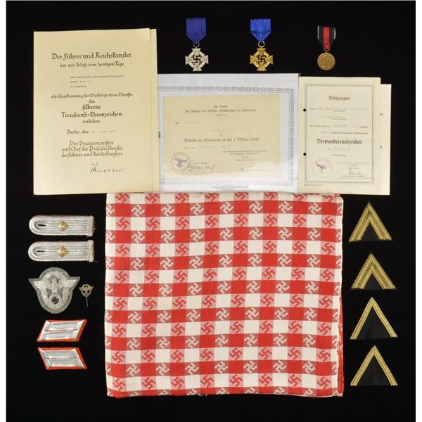 WWII GERMAN POLICE INSIGNIA, MEDALS & AWARD