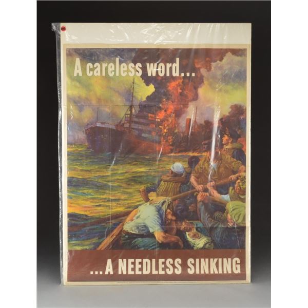 11 MOSTLY WWI & WWII MILITARY & PATRIOTIC POSTERS.
