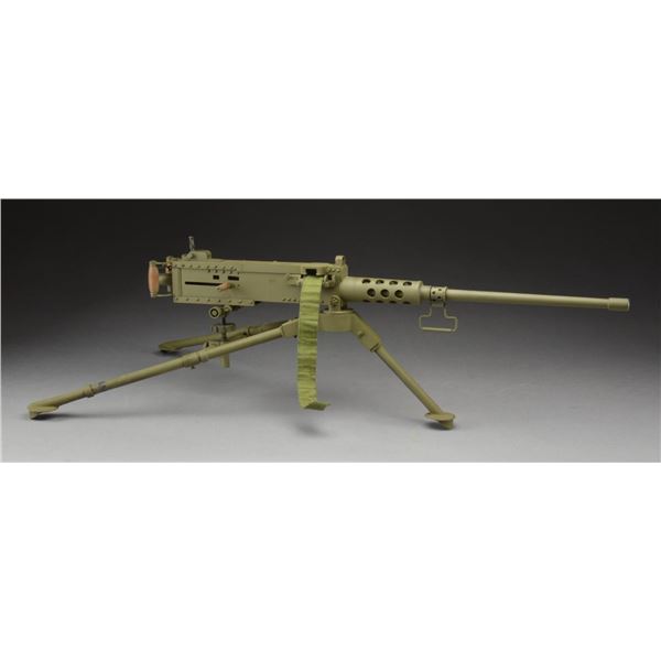MODEL OF WWII US 50 CAL. BROWNING MG WITH GROUND