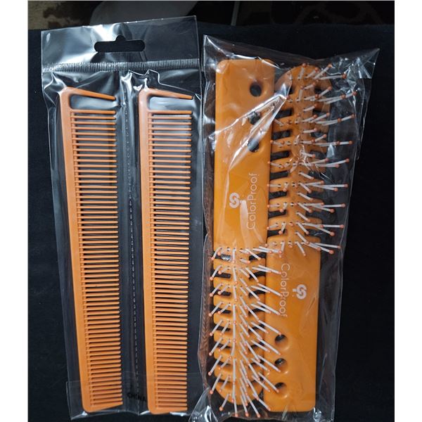 Color proof brush and comb