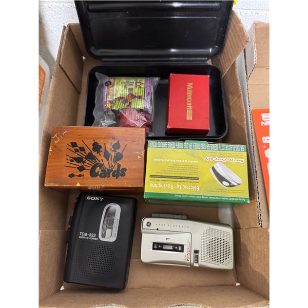 Sony cassette recorder TCM – 323, GE fast, playback, auto voice recorder and other items