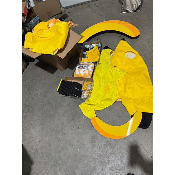 Tags, costumes, pins, etc.