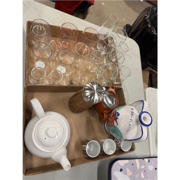 Glasses and kitchen items