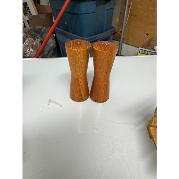 Teak? Salt and pepper shakers