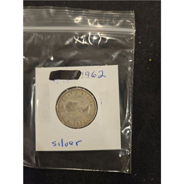 1962 Silver 25 cent coin