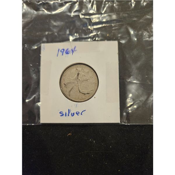 1964 Silver 25 cent coin
