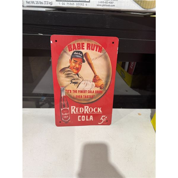 Red rock cola tin sign