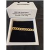 Image 1 : 14K Gold Plated 10.0mm iced out cuban link bracelet