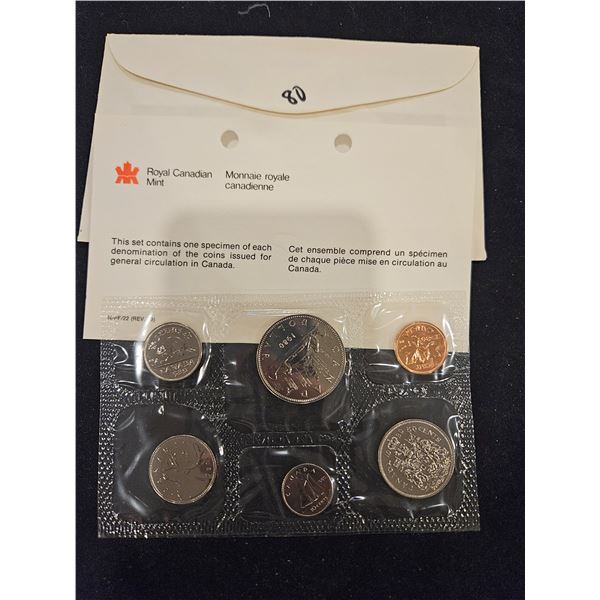 1980 Uncirculated Canadian coins
