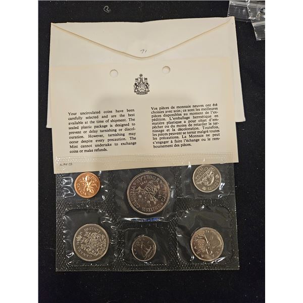 1971 Uncirculated Canadian coins