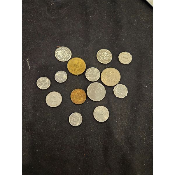 Assorted coins