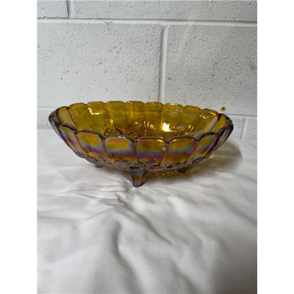 Indiana Glass  Co. Marigold Carnival centerpiece bowl