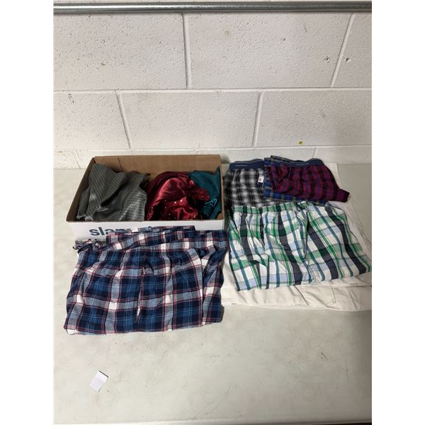 Medium pajamas, pants, and short shorts