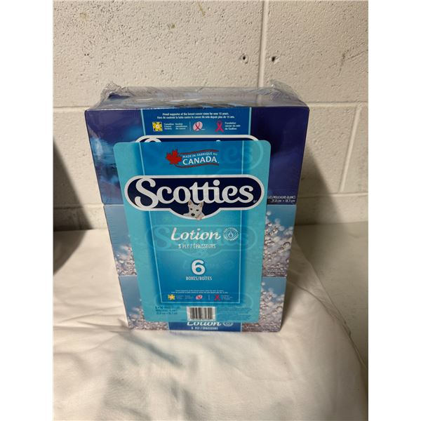 Scotty's lotion, six pack tissues