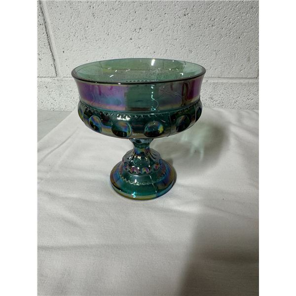 Indiana glass King's Crown 1970s goblet dish