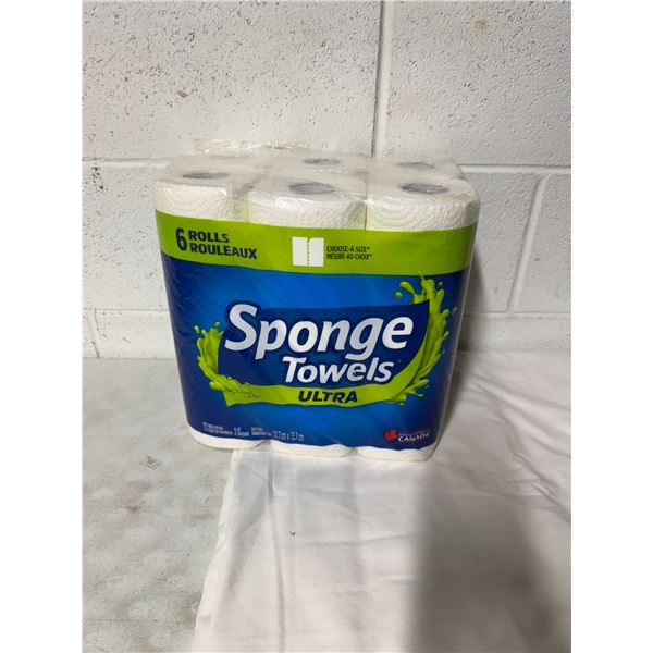 New sponge towels, ultra six rolls