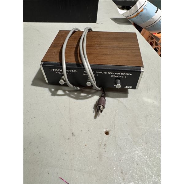Realistic, stereo remote speaker switch