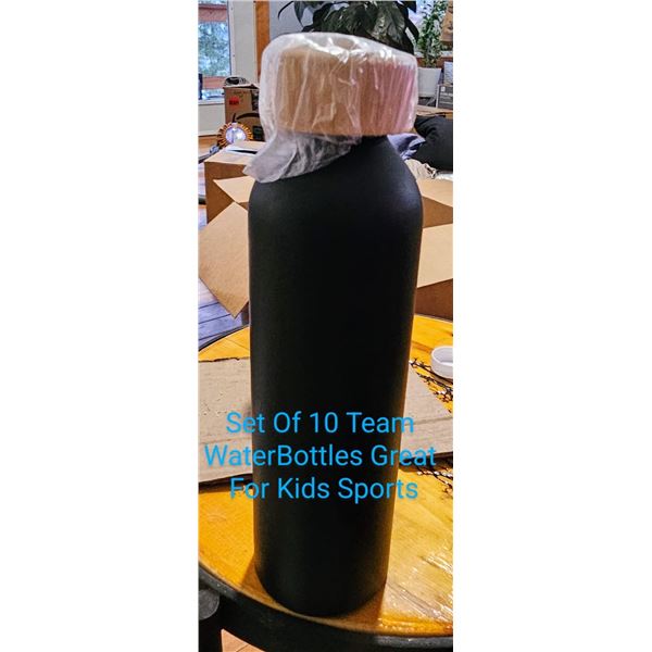 Set of 10 team water bottles