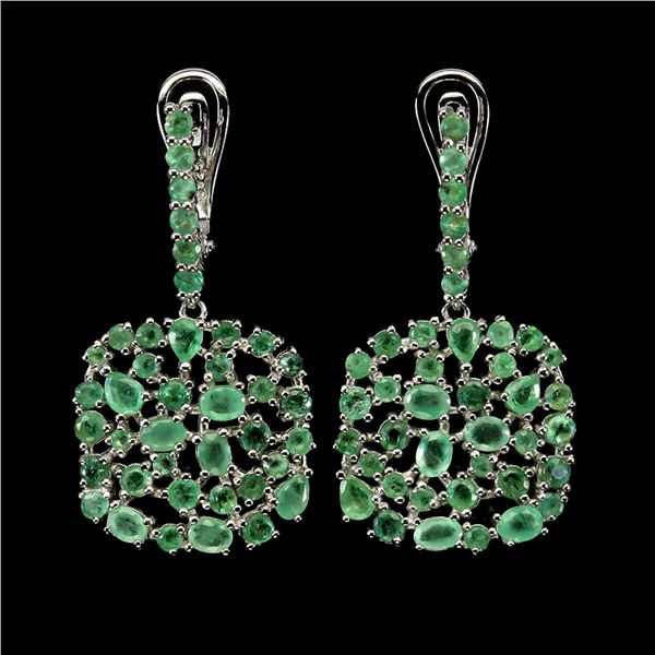 Natural Colombian Emerald Earrings