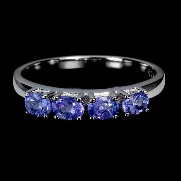 Natural Violet Blue Tanzanite Ring