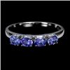 Image 1 : Natural Violet Blue Tanzanite Ring